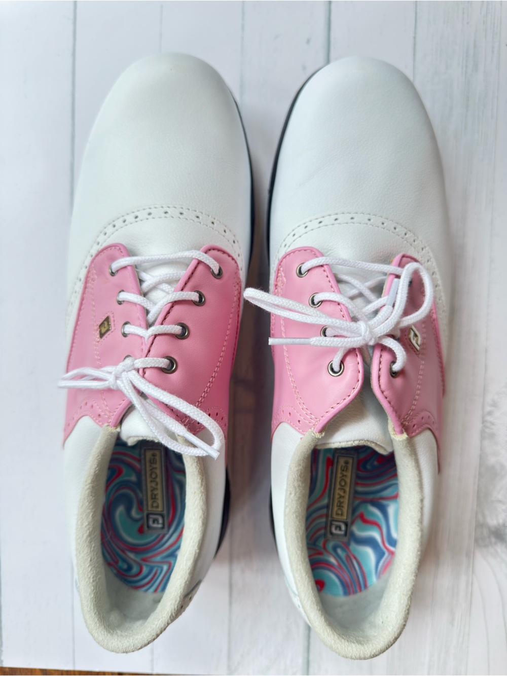 FootJoy White and Pink Women's Golf Shoes